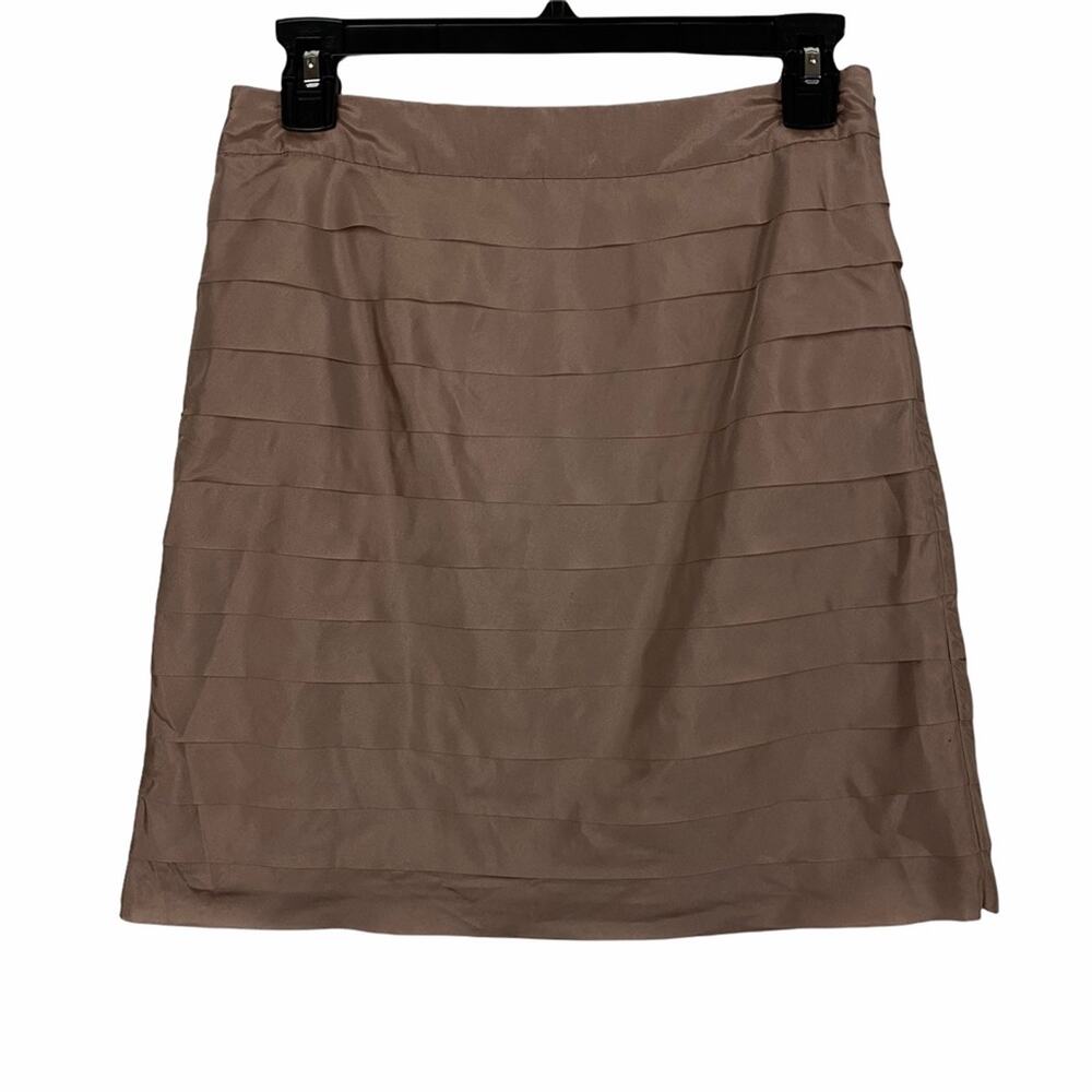 Tiered A-Line Skirt in Taupe